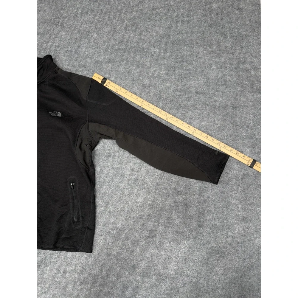 The North Face TKA Stealth Jacket Mens Large Black Zip‎ Up TNF Fleece Longsleeve